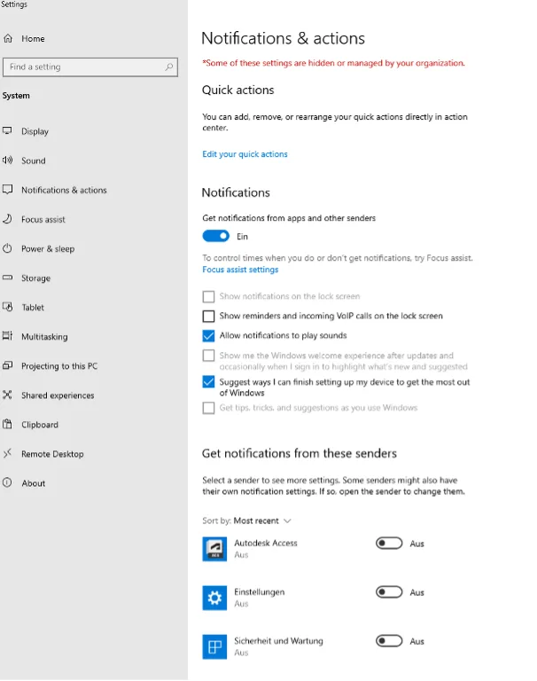 notifications in Windows after a new logon
