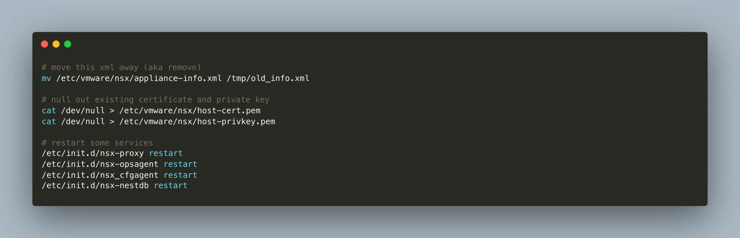 command to fix for solution b