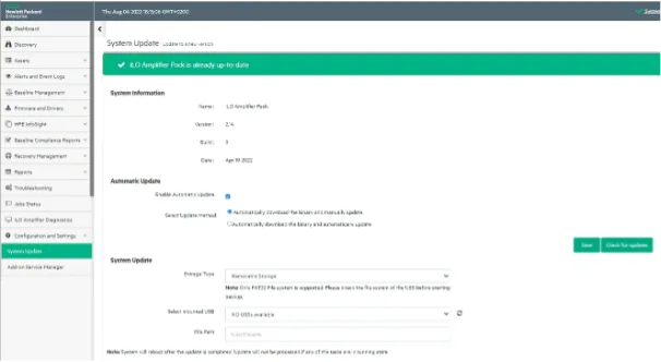 HPE iLO Amplifier Pack lifecycle