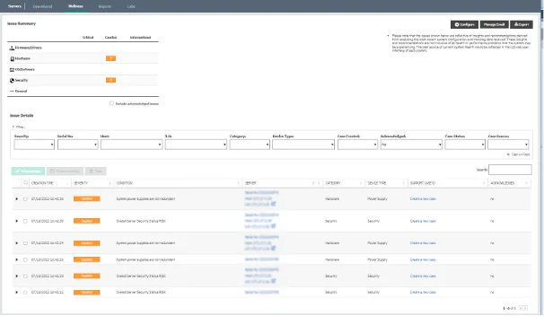 HPE InfoSight wellness alerts
